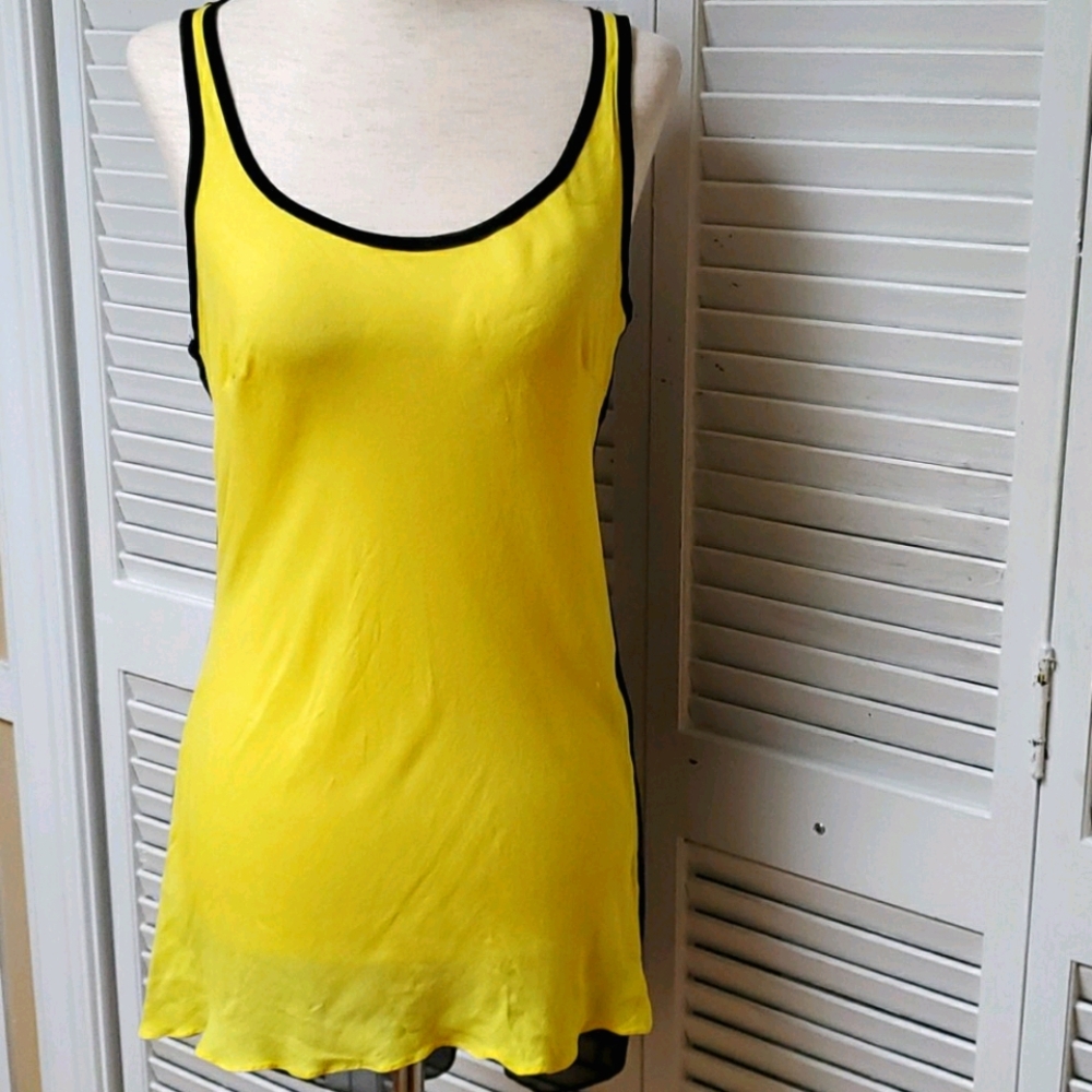 Vida Bela Semi Sheer Color Block Top Size M